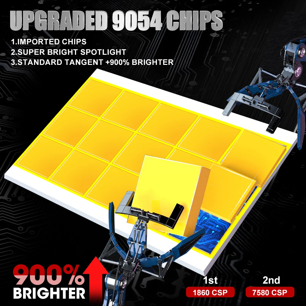 H7 H4 H11 H1 LED 헤드라이트 전구 2200W 고출력 H8 9005 HB3 9006 HB4 LED 캔버스 터보 자동차 램프 6000K 자동차 안개등