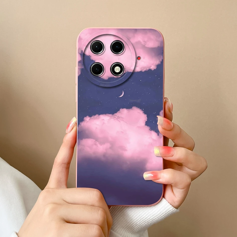 Artistic Pattern Liquid Silicone Soft Slim Phone Case - 6.78-inch Bumper Protection