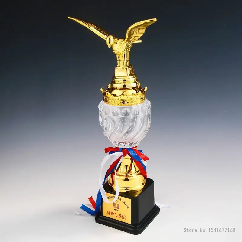 Metal Pigeon Trophy Custom-Made Gold Silver Bronze Competition Excellent Reward Souvenirs Home Decor Universal Trophy, 41cm, 1Pc