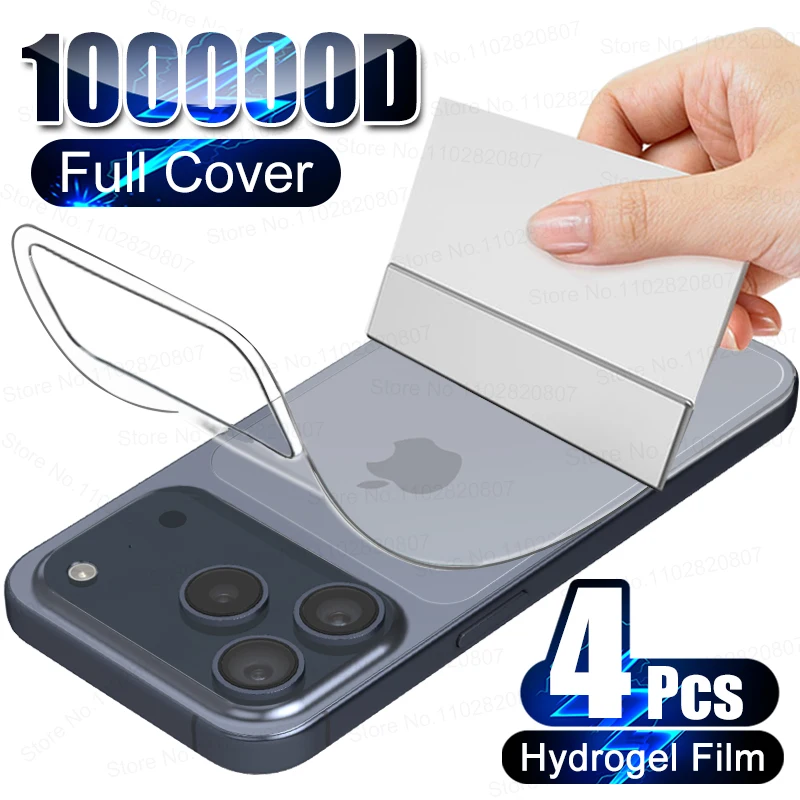 4-Pack Hydrogel Screen Protector for iPhone - Premium Protective Film Accessories