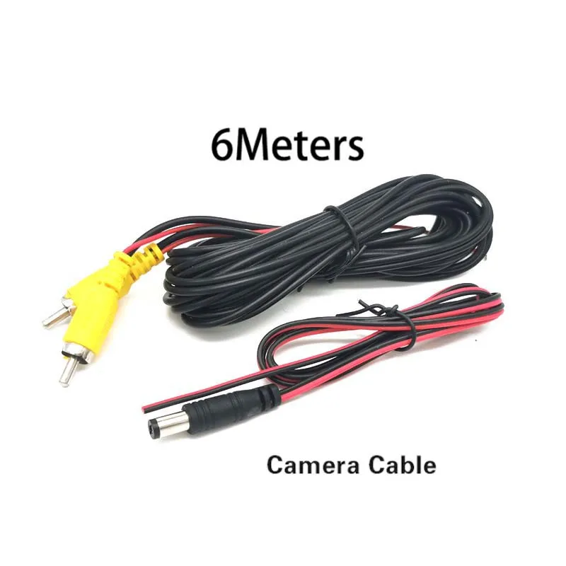 Universal RCA 6M Video Cable for Car Rear View Parking Camera Connection