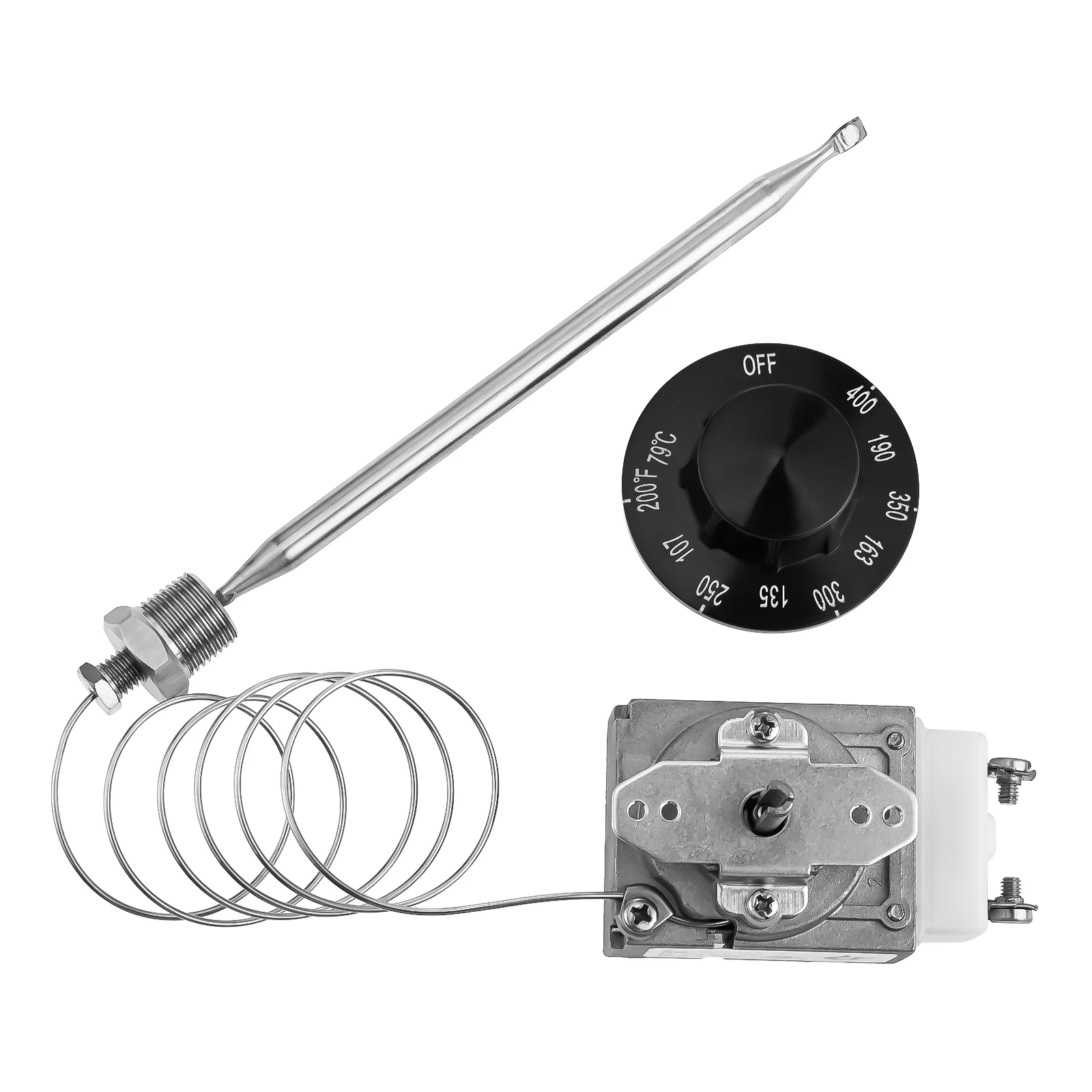 Controle de Termostato Minivolt com Botão Mpt Stuff Box Fit para Alaskshaw 5300402 Adcraft Fritadeira 200-400f Rx2-24