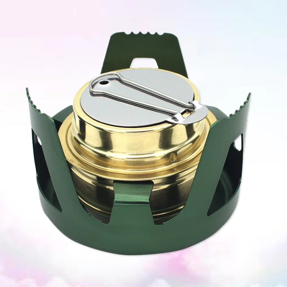 

Portable Outdoor Alcohol Stove Windproof Household Stove for Camping Hiking Trip Travel (Dark Green)