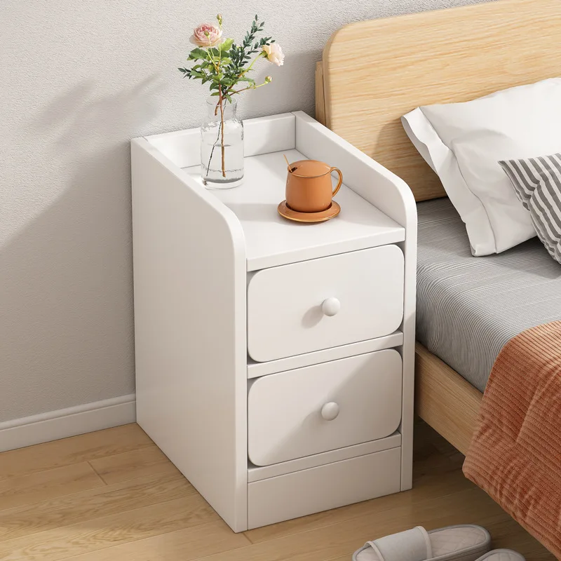 NordicBedroomNightstandModernWhiteMinimalistCheapBedsideTableStorageCuteUnique