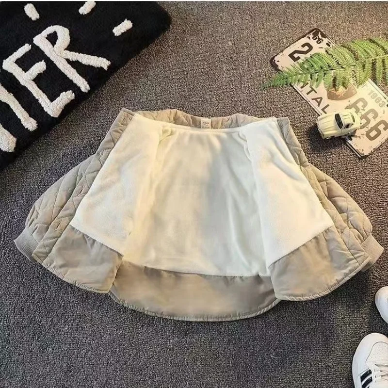 소년 두꺼운 따뜻한 격자 무늬 재킷 2025 신제품 소년 탑 포켓 패션 면화 의류 패션 잘 생긴 아동 의류