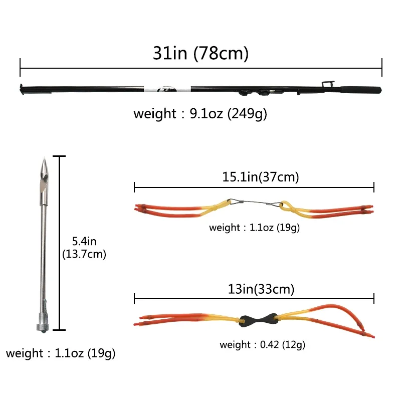 Hunting Slingshot Long Fishing Slingshot Field Fishing Tool Metal Portable Archery Rod Simple Fish Dart Launcher Outdoor Fast Equipment