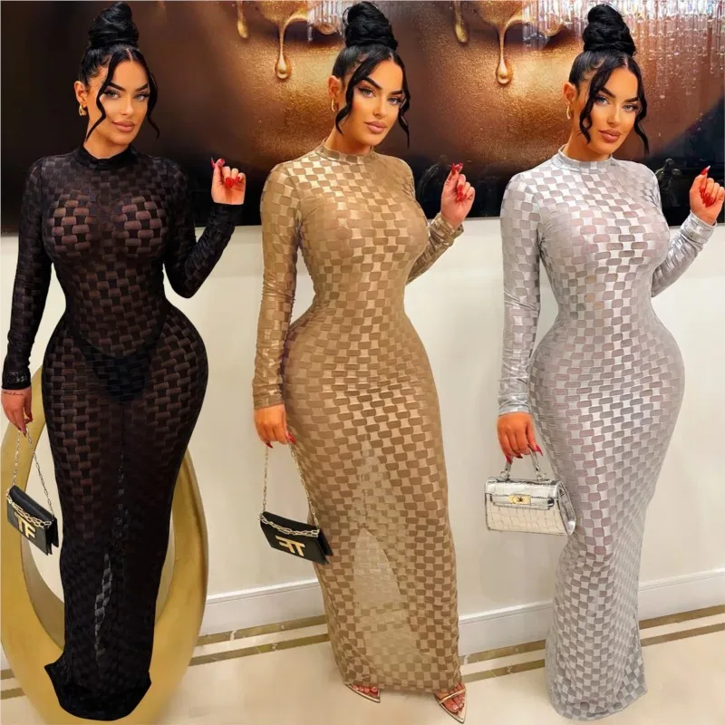 

Накидка для купальников, женское летнее пляжное выходное однотонное привлекательное облегающее платье с длинным рукавом 2023, купальник из спандекса с принтом