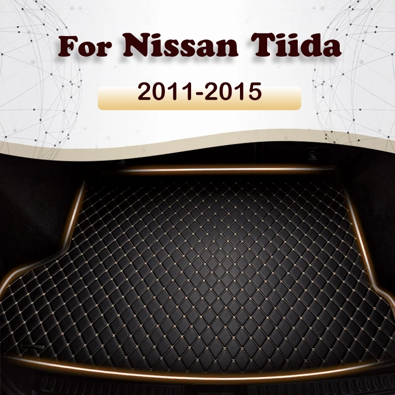 

Коврик для багажника автомобиля для Nissan Tiida 2011, 2012, 2013, 2014, 2015, пользовательские автомобильные аксессуары, украшение интерьера автомобиля