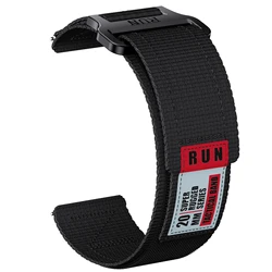 20mm Easy Fit Nylon Sport Strap - Adjustable and Comfortable Bracelet Watchband - 20MM (Black)