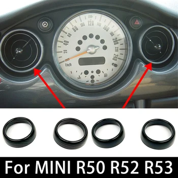 2PCS Air Conditioner Vent Outlet Cover Ring Interior Trim Accessories For Mini Cooper R50 R52 R53 2002 2003 2004 2005 2006 1