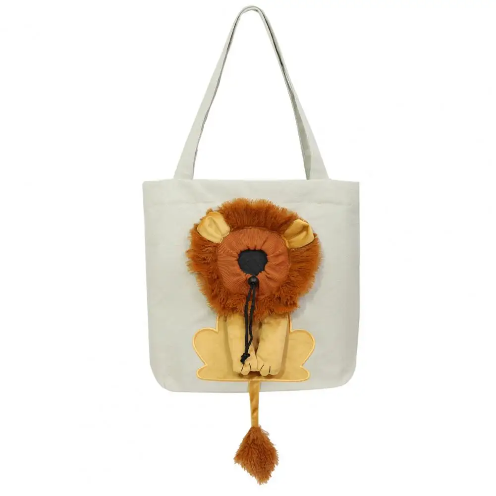 Cat Carrier Bag Pet Bag Lion-shaped Pet Carrier Portable Canvas Shoulder for Small Outdoor Travel Comfort for Dogs