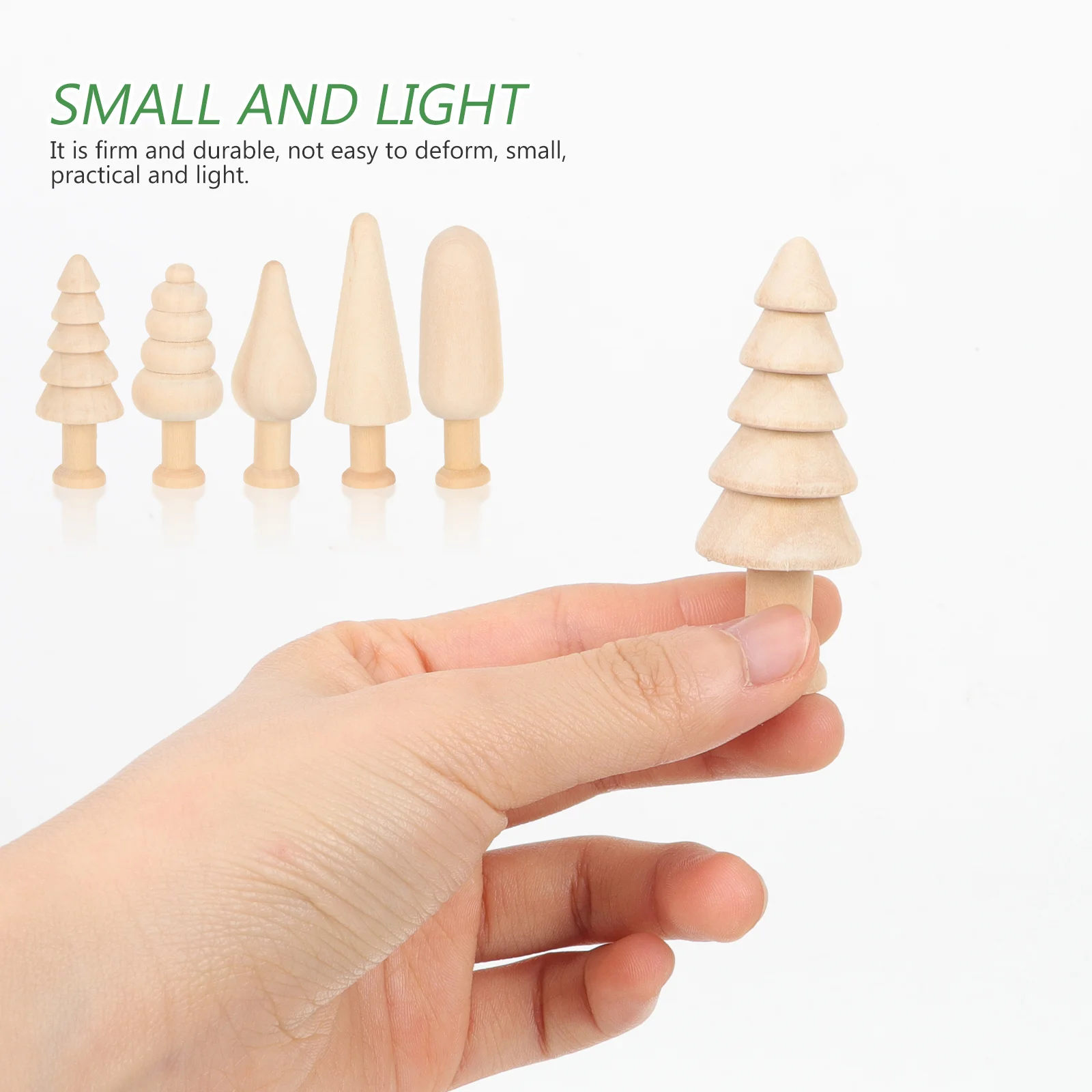 

Tree Wooden Unfinished Wood Painting Trees Unpainted Peg Miniature Toy Decor Crafts Mini Shapes Kids Mushroom Toys Plain