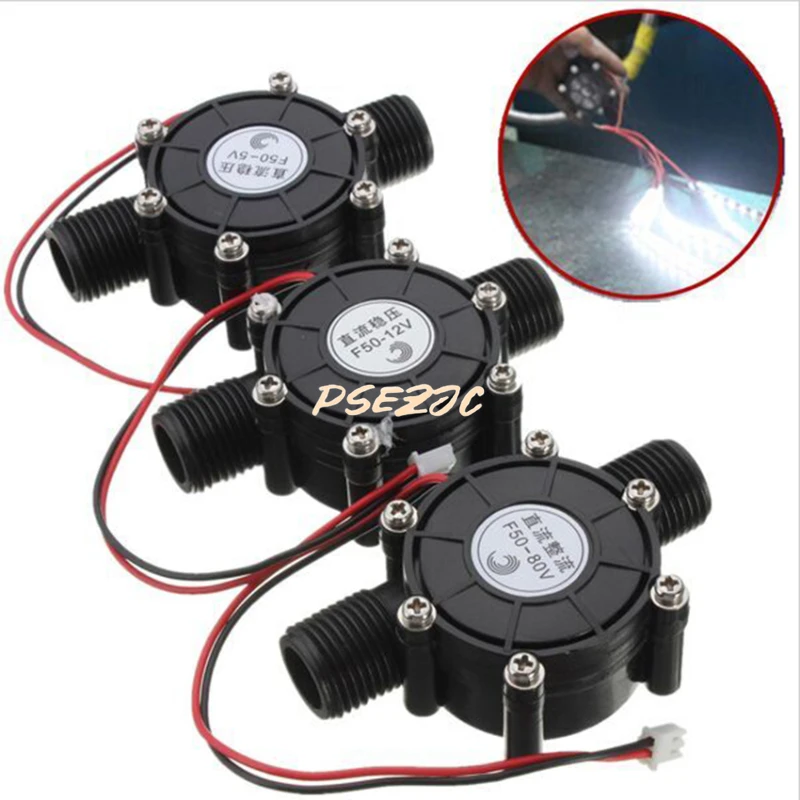 Hydroelectric Generator 1PC 80v/12v /5V 10W DC Micro Hydro Generator Tap Water Flow Hydraulic DIY 1/2 Inch Alternative Energy Generators
