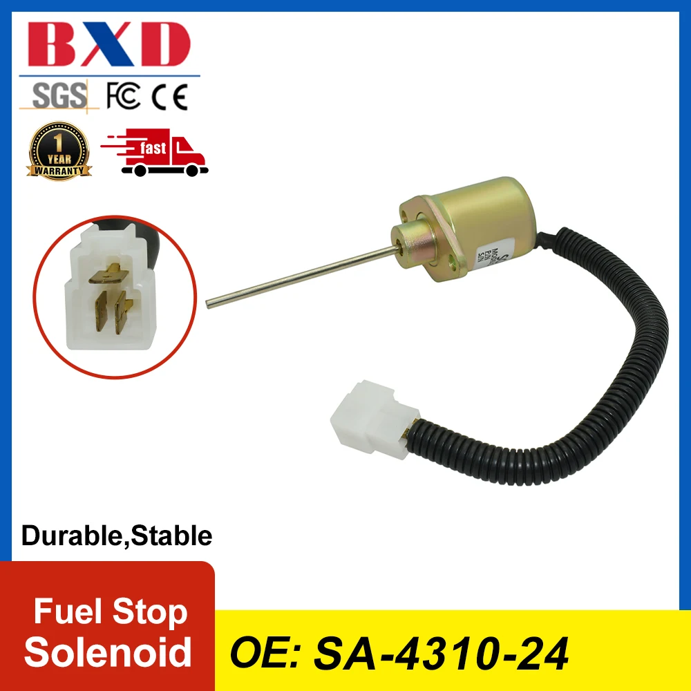 

24V Fuel Stop Solenoid SA-4310-24 SA431024 For Kubota D1703 D1005 D1105 D905 V1205 V1305 V1505 V1505T