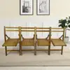 4 Piece Folding Garden Chairs Furniture Set Slatted Wood Folding Special Event Chair Folding Chair Wood Outdoor Seat Chairs 6
