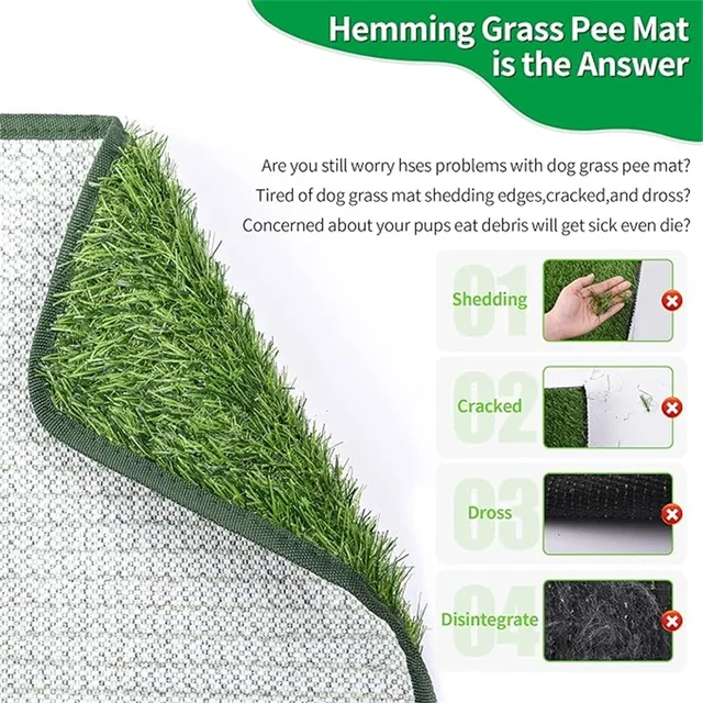 Artificial Grass Dog Potty Pad - Easy to Clean, Odor Resistant,Indoor/Outdoor Pet Training Solution 4