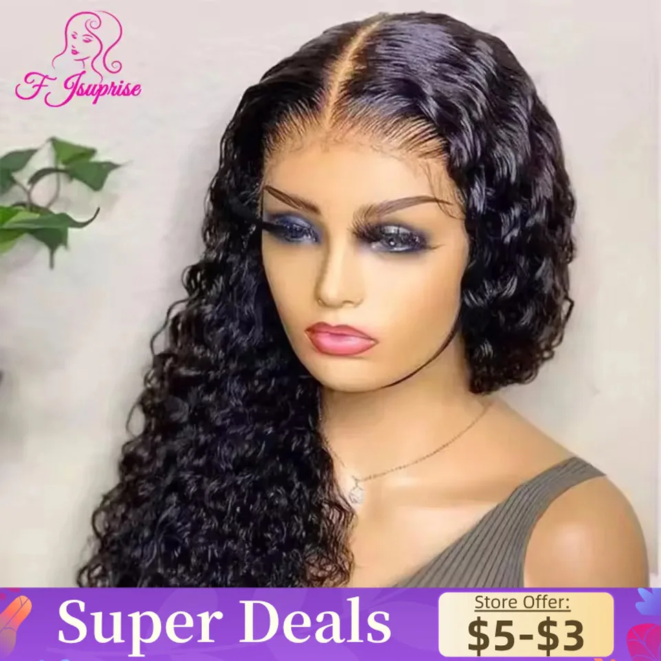 HD 13x6 Deep Curly Glueless Lace Front Wig Human Hair Wigs On Clearance Sale 13x4 Vietnamese 30 Inch Water Wave Lace Frontal Wig 1