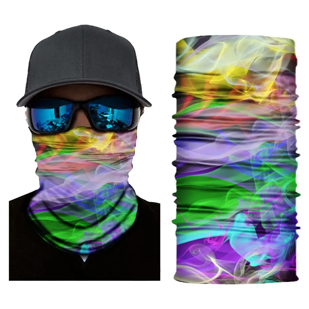 

Face Cover Riding Mask Tube Face Shield Neck Gaiter Scarf Neck Tube Scarf Colorful Print Headscarf Seamless Bandana