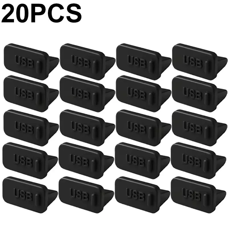 Silicone USB-A Dustproof Covers - Protective Anti-Dust Caps for Laptops, Tablets, and Notebooks