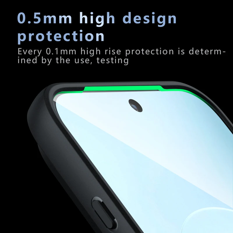 Shockproof Magnetic Matte Case - Anti-Fingerprint Non-Slip Translucent Cover