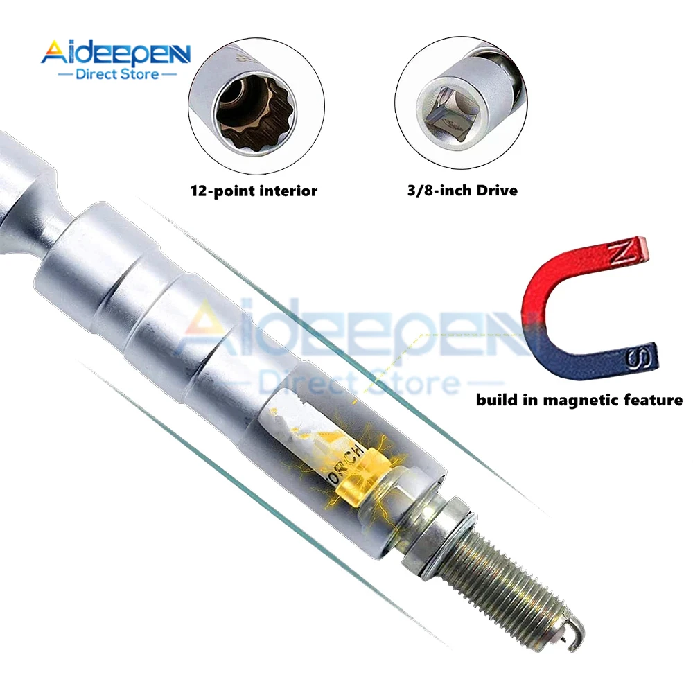 Laser 3682 Magnetic Spark Plug Socket 3/8" D 16mm