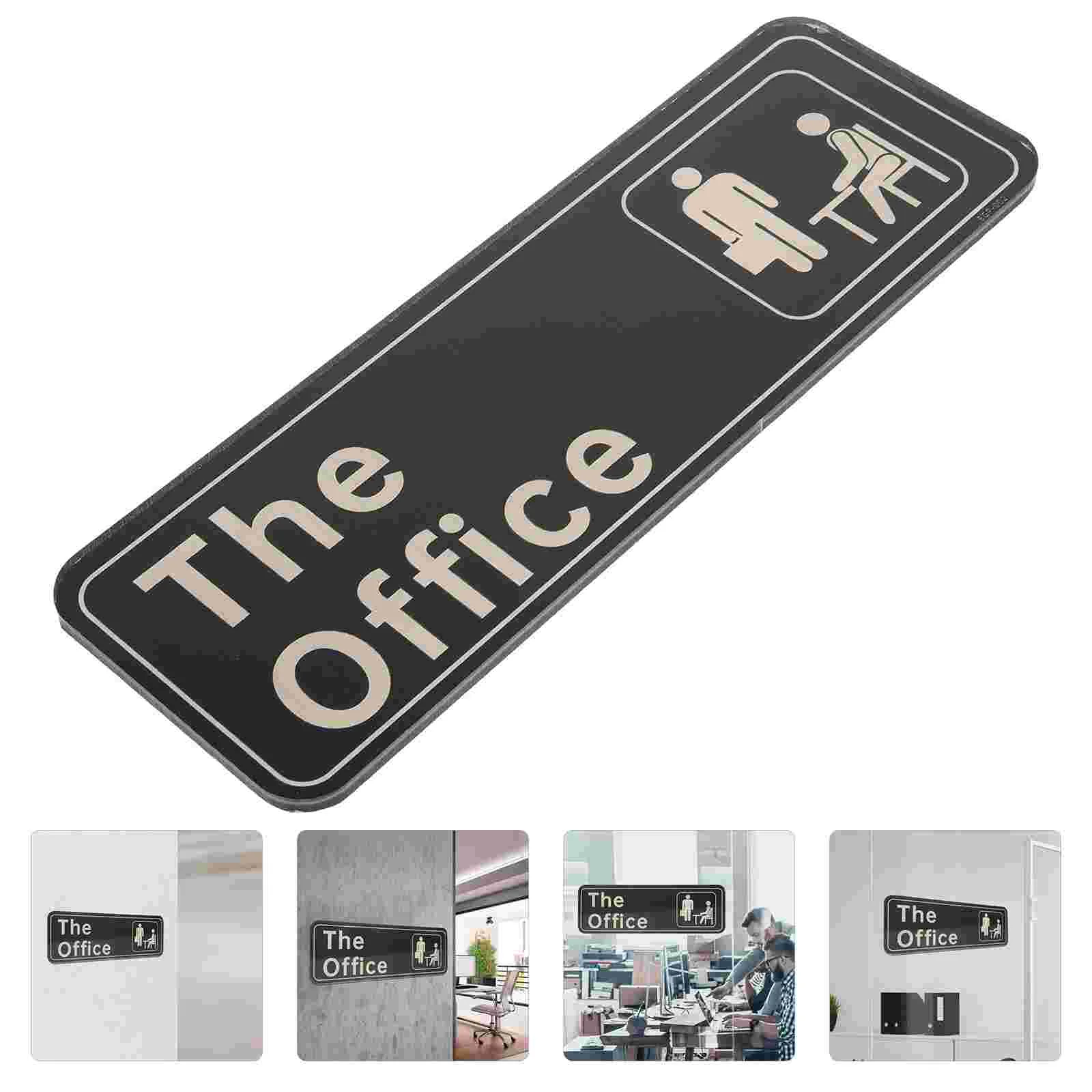 

Office Room Reminding Sign Self-adhesive Office Doorplate Easy Installation Office Sign Acrylic Sign