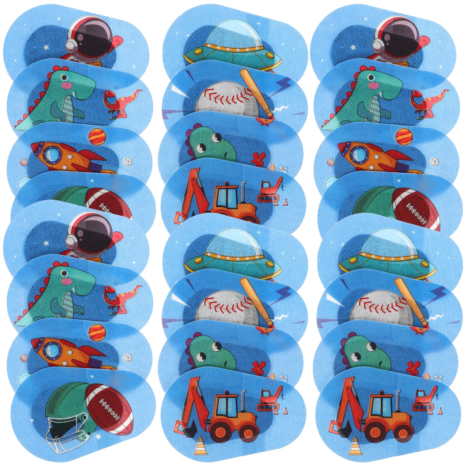 24 Pcs Blindfold Kids Glasses Patches Eye for Single Mask Lazy Non-woven Fabric Amblyopia Eyeglasses Child Blinder 4