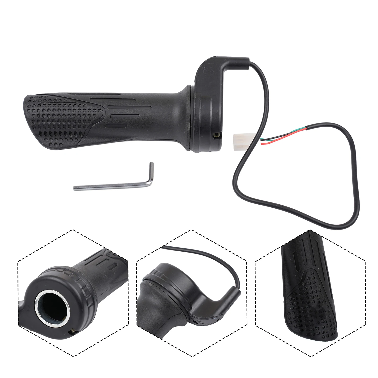 

Tool Speed control handle Spare E-Bike Adjustable Throttle Handlebar Motorcycle Black Wire Accessories Universal