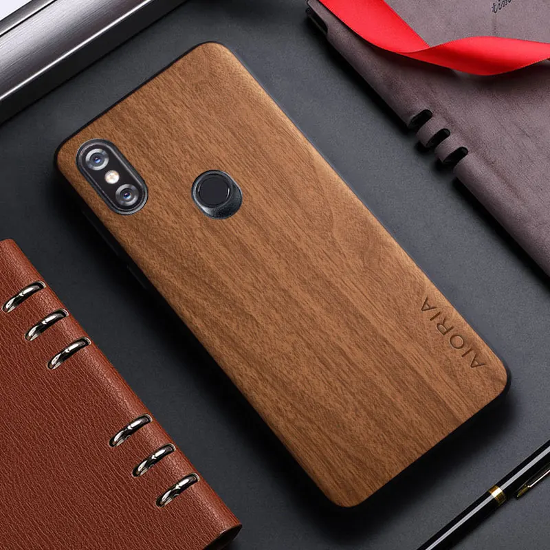 Bamboo Wood Pattern Leather Back Cover - Premium Case