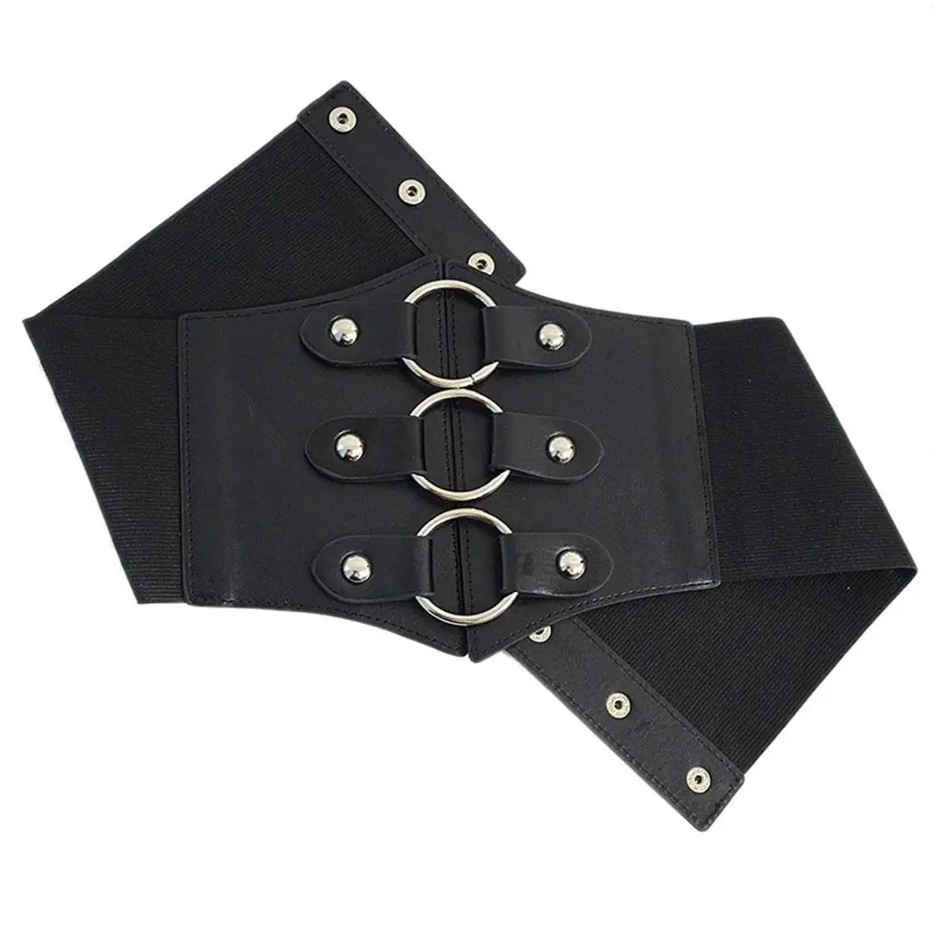 Waist Belt Women` Casual Elastic Imitation Leather Fashion Corset Belt