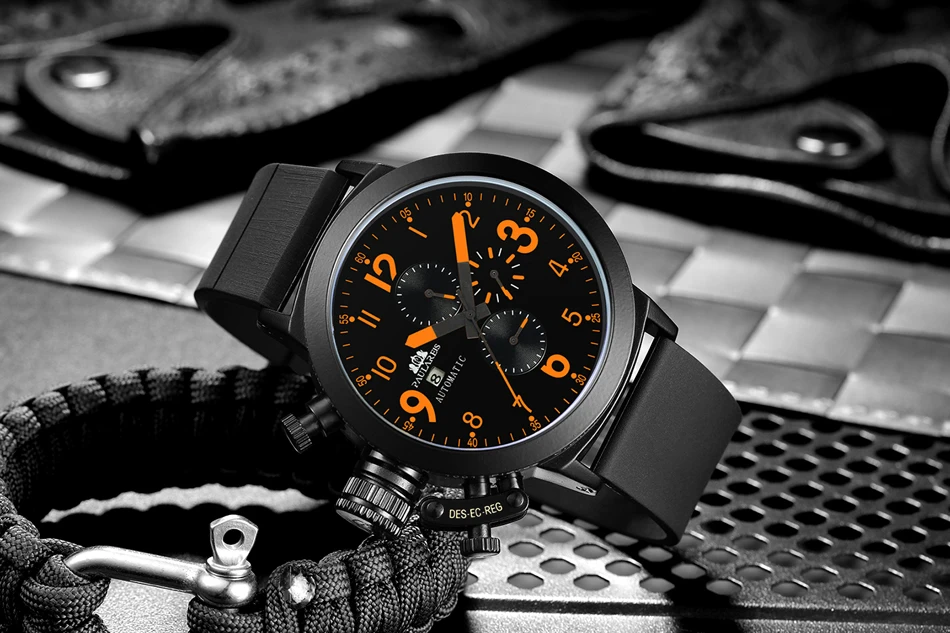 New special Automatic Self Wind Mens Watches Fashion Mechanical U Left Hand Male Watches Business Sports Chronograph AAA Clocks