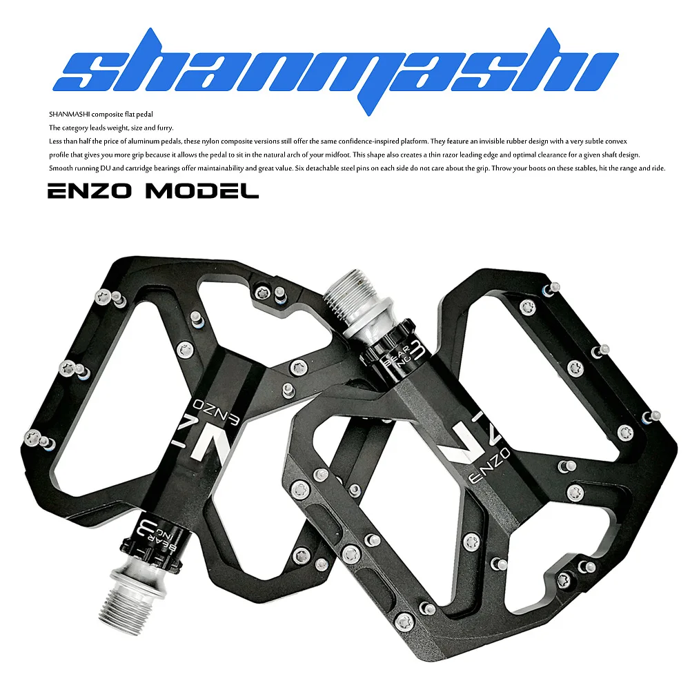 

SHANMASHI ENZO Aluminum Alloy Bicycle Pedals MTB Cycling Ultralight Road Bike Pedals CNC Process Non-Slip Bike Accessories