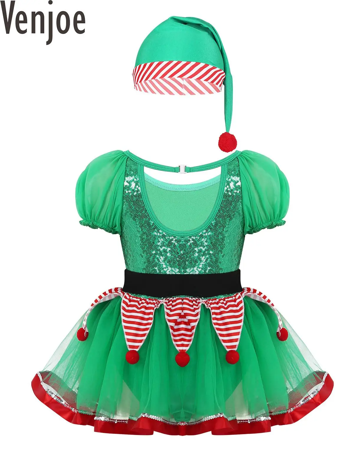 크리스마스 요정 요정 요정 투투 원피스 댄스웨어, 산타 클로스 코스튬 댄스 레..