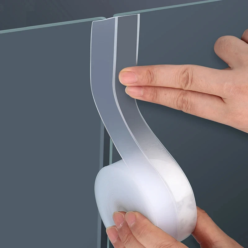 5M Sealing Water Blocking Strip Bathroom Shower Room Door Glass Doors Transparent Windproof Strip door seal strip sealing strip tape sealing strip shower door seal shower water barrier rubber shower seal rubber door weatherstripping door weatherstripping