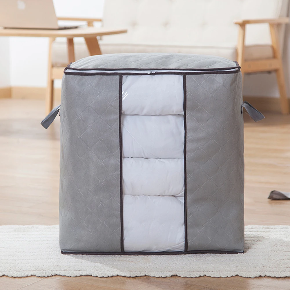 1PC/2PCS Quilt storage bag Home moisture-proof clothing quilt storage bag thickened non-woven fabric 3