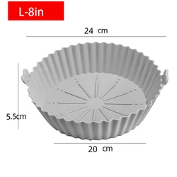 Round Silicone Air Fryer Liner, Non - Stick and Heat - Resistant, Available in Multiple Sizes (20cm/17cm/14cm) (Large round)