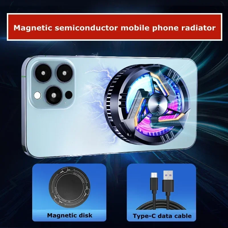 Portable Mobile Phone Magnetic Semiconductor Cooling Radiator GT28 for IPhone 15/14/13/12 Pro Max Android Universal for phone cooler,mobile radiator,mobile heat dissipation plate,game fan