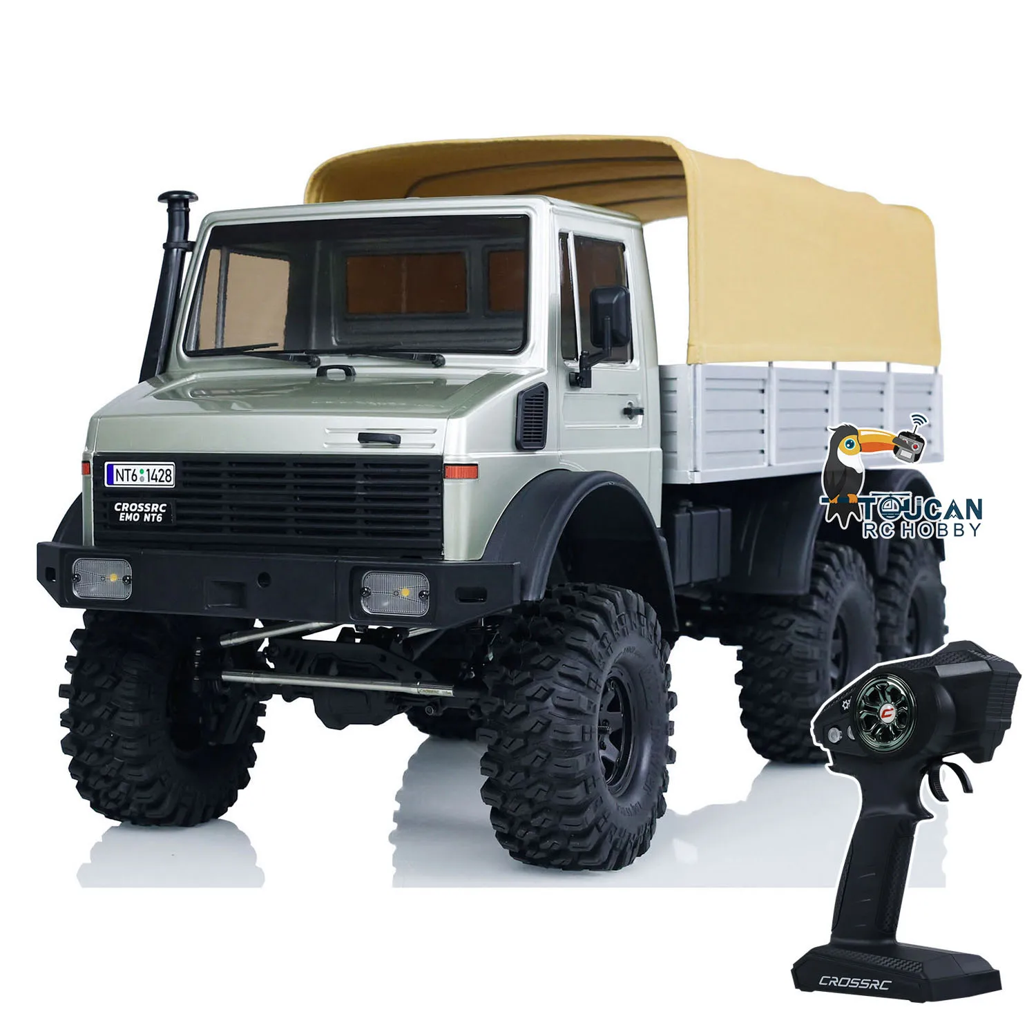 CROSSRC 1/10 RC 크롤러 자동차 장난감, 페인트 조립 EMO NT6 6x6 무선 제어 오프로드 차량 모터 모델, 남아용 TH23449
