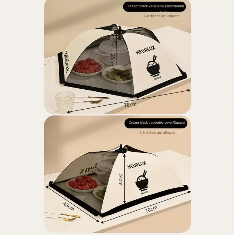Four Seasons Vegetable Cover Foldable Household Kitchen Fly Proof Leftover Food Preservation dust-proof Breathable Food Cover