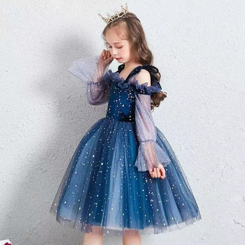 

Flower girl dress 2022 Children Princess Dresses Fluffy Tulle Dress Kids Performance Dress Birthday Evening Dress party Clothes