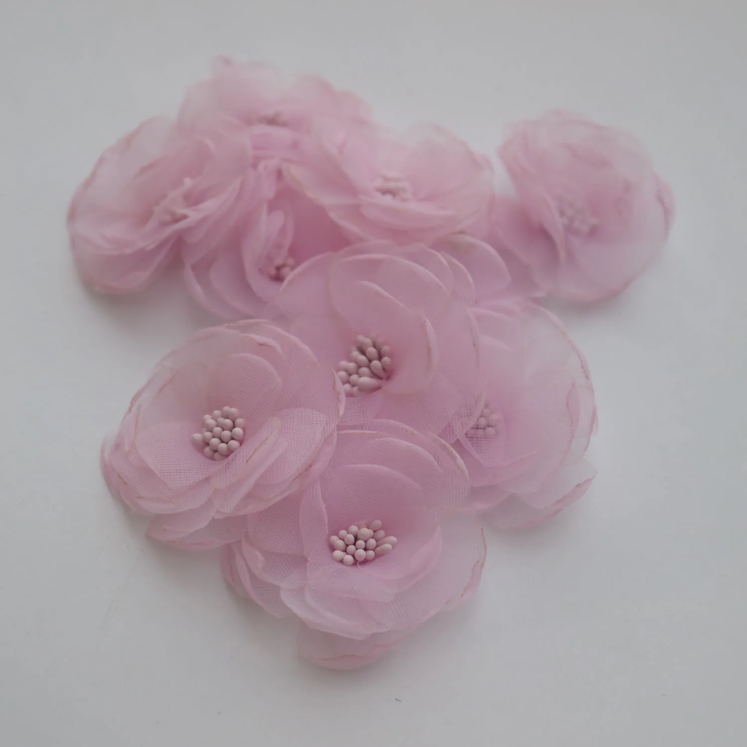 10 Stück/Set DIY Handgemachte Chiffon-Blumen-Applikationen für Kleidung 3D Blumenmuster Aufnäher Gestickte Applikationen für Kleidung – Detail 32