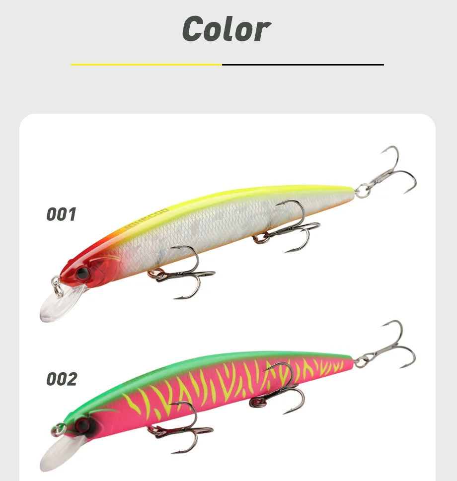 Johncoo 13 cm 21 g Suspend Fishing Lure Dive 1,8 m Angelköder Wobbler Hartköder hochwertige professionelle Elritze für Angelgeräte – Detail 9