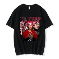 Lil Peep Rap Graphic Print T-shirt Funny Vintage Hip Hop T Shirt Fashion Design Casual Short Sleeve T-Shirts Gothic Streetwear 1