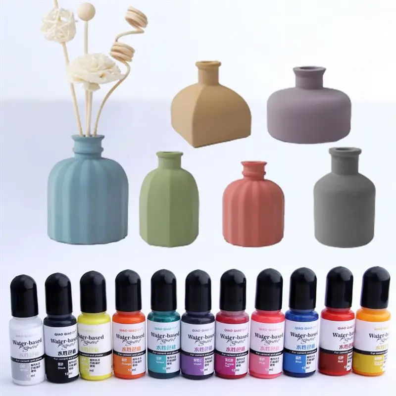 10ml Gypsum Cement Aqueous Pigment for Gypsum Powder Color Concentrate Cement Plaster Mold Decoration Handmade gypsum cement pigment