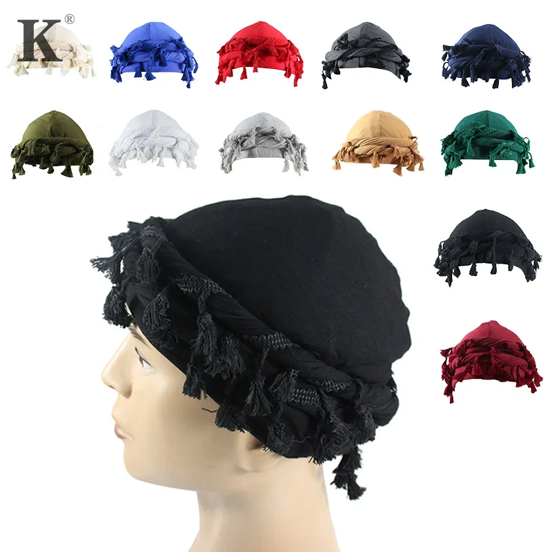 

Мужская шапка с заусенцами, хлопковая Бандана с бахромой и скрученным хвостом, шапка-тюрбан, шапки, Шапка-бини с атласной подкладкой, Шапка-бини с кисточкой, головной платок, шапка