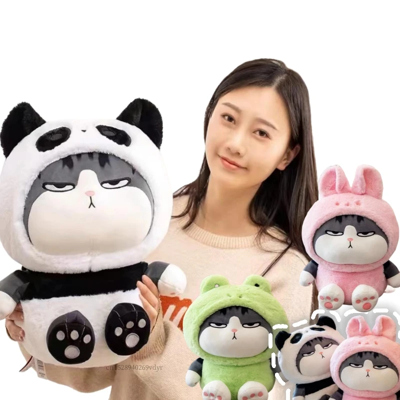 

New 23/40cm Stuffed Cartoon Emperor Cat Doll Plush Toy Dressed Panda Frog Bunny Toys Plushie Cosplay Animal Girls Birthday Gifts