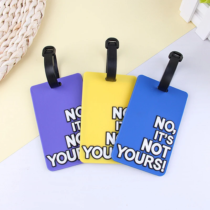 

Cute Luggage Tag Silicone Letter Suitcase Baggage Luggage PVC Tags Name ID Bag Identifier Label Airplane Travel Accessories