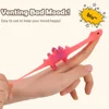 5/10PCS Funny Finger Catapult Dinosaur Slingshot Sticky Wall Toys for Adults and Kids Vent Decompression Catapult Dinosaur Toy 4