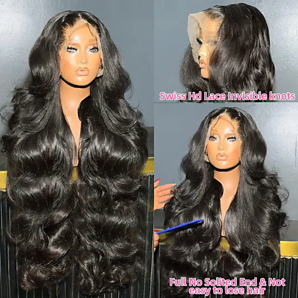 Transparent 13x4 13x6 Lace Frontal Body Wave Human Hair Wigs 100% HD 5x5 Closure Lace Wig Pre Plucked Wigs For Black Women
