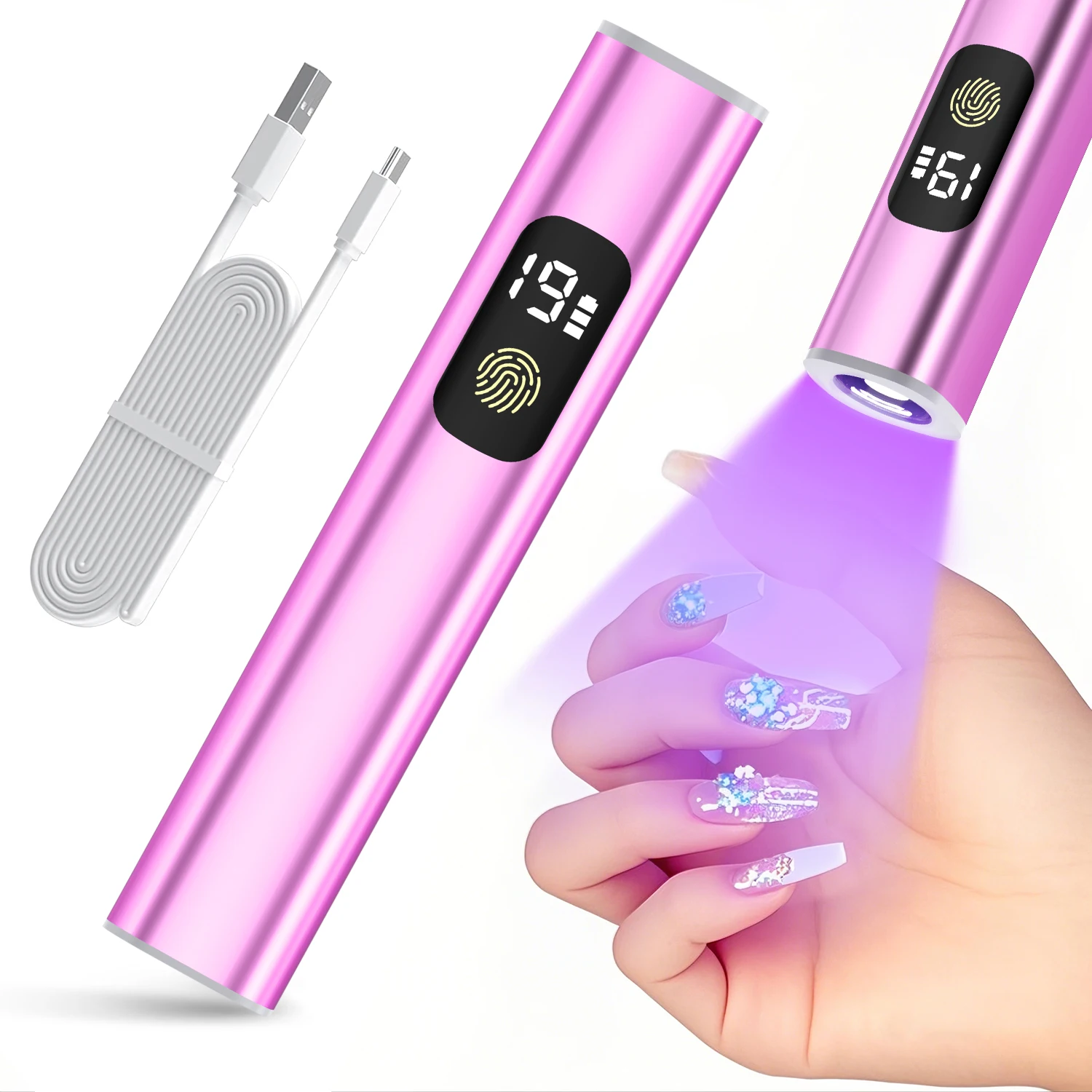 휴대용 속건 네일 드라이어 미니 UV LED 네일 램프 가정용 살롱 도구 전문가용 2가지 타이머 설정 네일 건조기